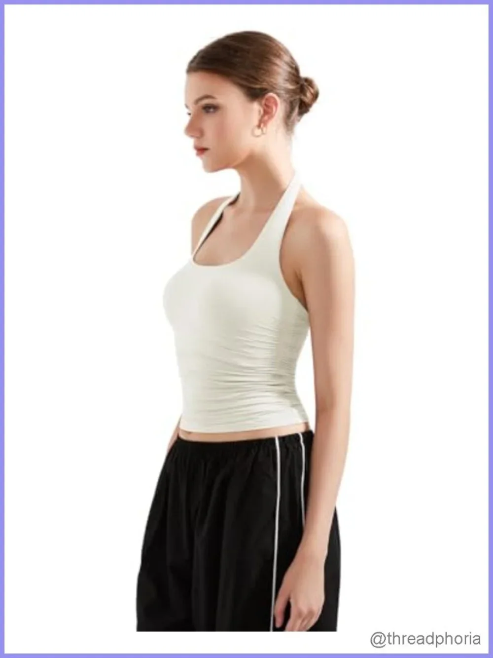 Double Lined Buttery Soft Halter Tank Top Y2K Going Out Top